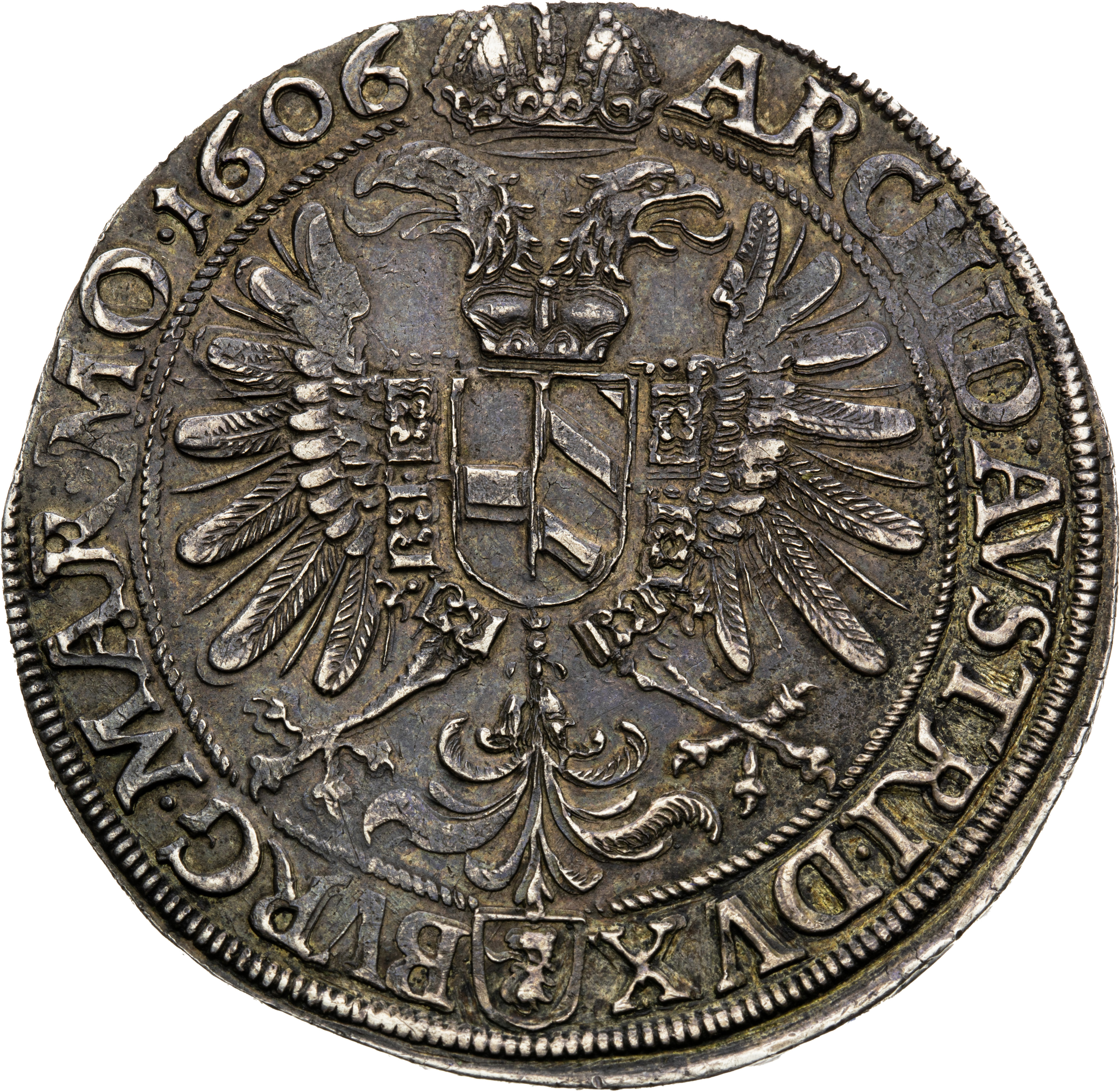 Rudolf II. (1576–1611), tolar 1606, České Budějovice - Kryštof Mattighofer-2